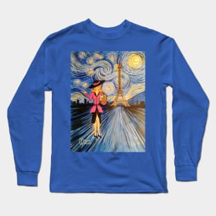 A Starry Night in Paris Long Sleeve T-Shirt